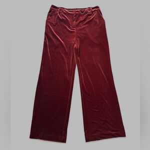 Velvet Wide-Leg Pants Skies are Blue Copper Rust XXL